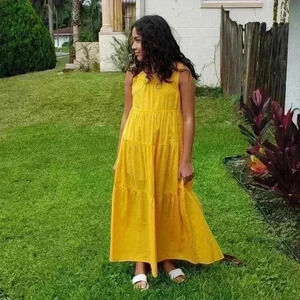 Chelsea & Violet Yellow Linen dress